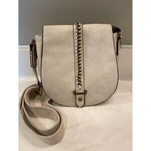 Time And Tru Emery Bag Crossbody Purse  Beige Chain Accent Multiple Pockets